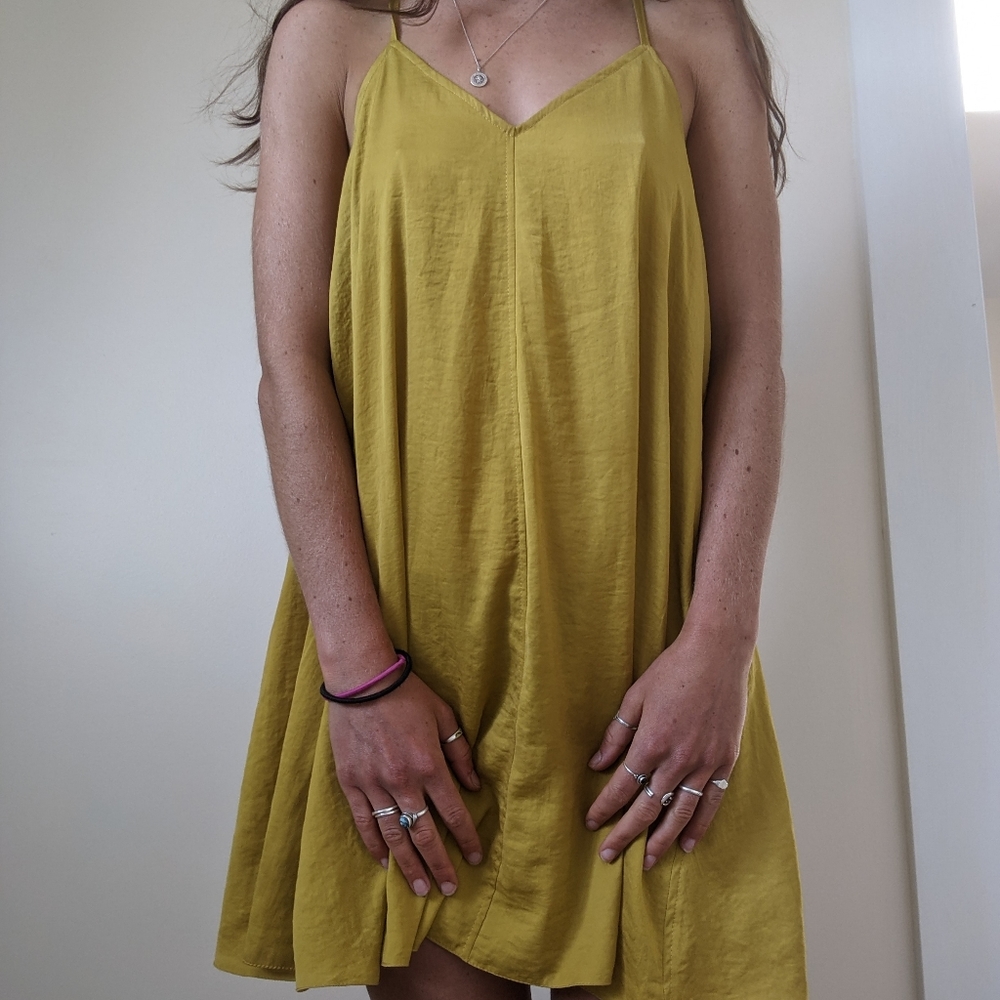 Nobody's Child slip dress in yellow/gold